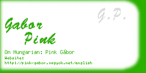 gabor pink business card