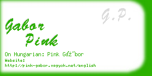 gabor pink business card